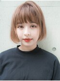 ワンカールボブ ライトベージュ