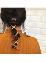 バカンス(VACANCES)&nbsp;簡単☆ワイヤーポニーアレンジ☆