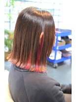 ポタム 東中野(potamu)&nbsp;パツッとロブにインナーカラー