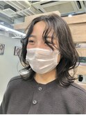 前髪パーマ