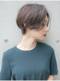 マッシュショート　イメチェン　ブラウンアッシュ