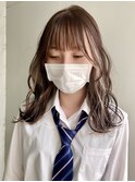 ハイトーンインナーカラーピンクベージュフェイスフレーミング