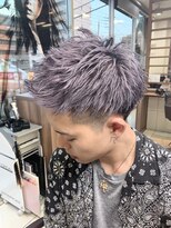 ヘアークリアー 草加&nbsp;パープルグレー×ジェットモヒカン