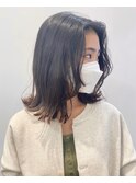 【松戸　石山】外ハネミディアム　くせ毛風　かきあげ前髪