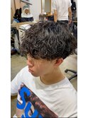 波巻きクリームパーマ／マッシュショートウルフ