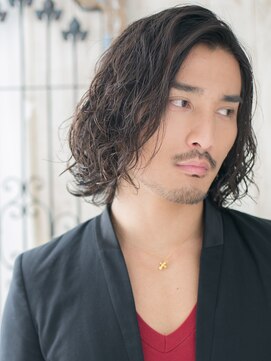 モッズヘアー メン 戸田公園店(mod's hair men) 大人ワイルドツイストパーマで黒髪ミディアムスタイルc戸田公園