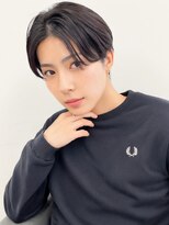 爽やかマットショート☆ビジネス刈り上げツーブロックブラック