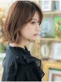 シースルーバング伸ばしかけレイヤーロブTb6川口20代30代40代!