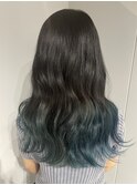 外国人風ウェーブ/くすみカラー/グラデーションカラー