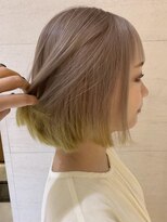 バディ 中野駅前店(BUDDY)&nbsp;ホワイトベージュ×エンドカラー【中野美容室/ブリーチ/高円寺】