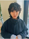 マッシュウルフパーマショートプードルパーマ