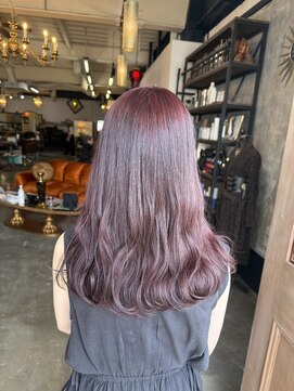 フルアヘッド(FULL A HEAD) レッドカラー/10代トレンドヘア/セミロング