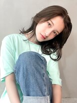 ギークス(GEEKS)&nbsp;【GEEKS渋谷】顔周りレイヤー/オリーブベージュ/20代30代/夏ヘア