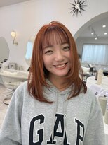 デビュー ヘアーメイク&nbsp;くびれヘア/アプリコットオレンジ/夏のヘアアレンジ/宜野湾