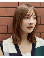 ガーデン 銀座(GARDEN)&nbsp;顔まわりレイヤー/くびれヘア/ナチュラルブラウン/透明感/大人