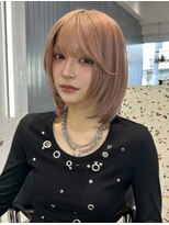 オニキス(ONYX) h43 ピンクベージュカラー表参道レイヤーカット