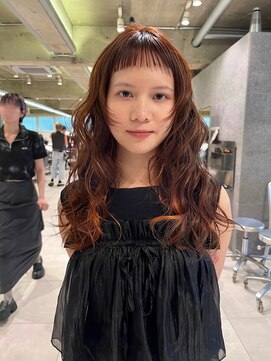 ダブ アオヤマ(DaB AOYAMA) ブリーチなしカラーオレンジベージュポイントブリーチオン眉