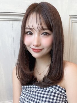 美容室 ウィズ 鎌ヶ谷店(Wiz) ミディアムレイヤー/美髪ストレート/清楚ブラウン/美人見え/