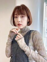 【クール】大人バランス×直線タイプ（BASSA野方）[インナーカラー/イヤリングカラー/ヘッドスパ/髪質改善]