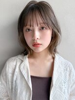 リヤン 表参道(lyann) イメチェンピンクベージュ前髪イヤリングカラーa