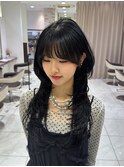 新杉田レイヤーカット韓国ダブルカラー顔周り前髪カットボブ