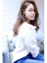 ホラン(HoLan)&nbsp;【HoLan】こなれ感☆ルーズウエーブxベージュカラーxセミロング