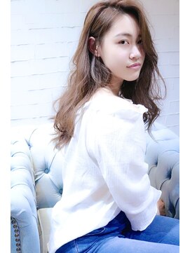 ホラン(HoLan) 【HoLan】こなれ感☆ルーズウエーブxベージュカラーxセミロング