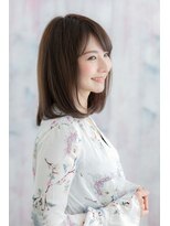 ミック ヘアアンドビューティー 大山店(miq  Hair&Beauty) レディに仕上げたダークカラー上品ワンカールミディ