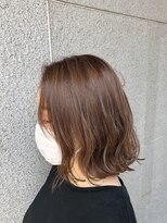 タロ(talo) 切りっぱなし×肩ボブ×ベージュカラー