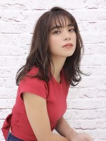 オーロ 西宮店(ORO) 色っぽふんわりミディのシースルーバング