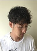 メンズラフツーブロックパーマ