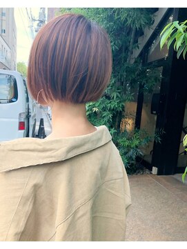 シャロン(SHARON) 【SHARON原宿】簡単ショートスタイル×ピンクベージュ