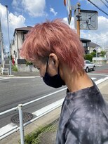 アメラボ(AmeLab) 【派手髪】ホワイトピンク×ウルフヘアー