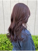 ＊ブリーチなしローズピンクベージュ暖色系ラベンダーピンクヘア