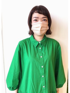 ルッツ(Lutz. hair design) 切りっぱなしボブ＋イノアカラー/ ピンク【犬山良慈】