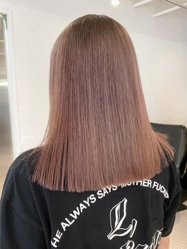 アイティーバイアルバム 八王子店(IT by ALBUM) ラベンダーミディ_外ハネボブセクションカラー_ba405281