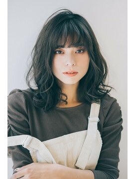 クロワ(croix) 【croix】 Aラインウェーブ×ココアブラウン