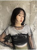暗髪レイヤーミディアム