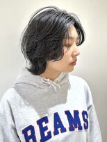 フォーク FOLK&nbsp;【FOLK】透明感ネイビー☆似合わせ外ハネレイヤーウルフ♪