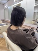 切りっぱなしボブ ブルーブラック ラベンダー ネイビー 透明感