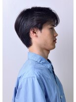 パウダー(powder)&nbsp;韓国 シースルー マッシュ センターパート ツーブロック刈り上げ