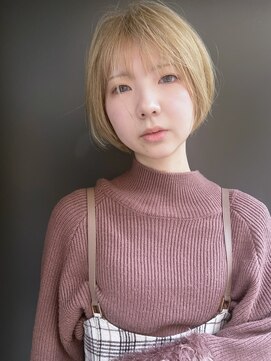 ラウンジ モリオ イケブクロ(Lounge MORIO Ikebukuro) 【morio池袋】大人可愛いハイトーンショートボブ♪