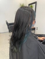 ニーラ バイ ニライカナイ 八幡宿店(Neela By Nirai Kanai)&nbsp;インナーカラー/ブルー/イメチェン/前髪/白髪/アンブレラカラー