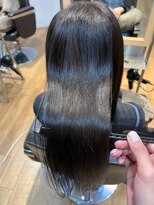 ミナモ(MINAMO)&nbsp;艶髪/ストレートロング/アッシュブラック/20代30代40代50代