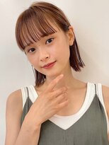 サンド 池袋 2nd(sand) 韓国風切りっぱなし小顔ボブ/地毛風カラー/池袋