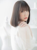 モッズヘア 越谷(mod's hair) オリーブグレージュ切りっぱなしストレートc5越谷20代30代40代