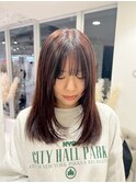 レッドブラウン赤髪