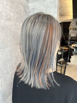 サンエンヘアー(lll_en hair) グレージュ&オレンジ