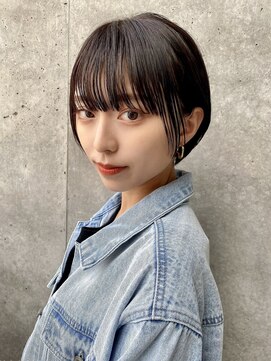 ユアーズヘア 新宿WEST(youres hair) 大人可愛い☆首元美人ショートボブ　小顔　前下がりショートボブ