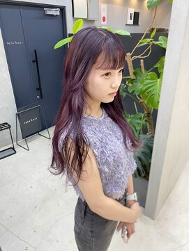 テトヘアー(teto hair) カシスカラー　ワインカラー　ピンクカラー　暖色カラー